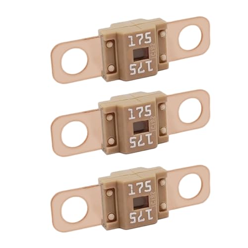 3PCS AMI/Midi Fuse, High Current 175A, Bolt-on Fuse Universal for Cars, Trucks, Construction Vehicles, Agricultural Machinery, Caravans, Passenger Cars, Electrocar Golf Cart (175A) - color: 175A