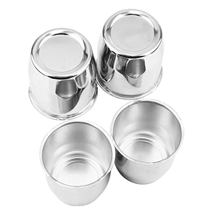4Pcs 3.13" OD 3.31" H Push Through Trailer Wheel Center Cap for Rim - color: Chrome, size: 3.13" Hub 3.31" H