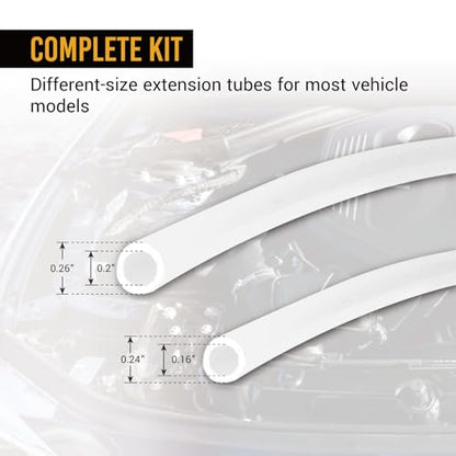 EWK 3-Piece Oil Extractor Tube Hose Set for 8L Manual Vacuum Fluid Extractor EB0317, Replacement Main and Extension Tubes for Engine Oil, Transmission Fluid, Coolant, and Fluid Change Service - style: 3 Pcs Set for 8 L