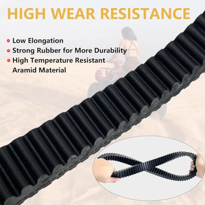 3211133 24G4022, EPDM, CVT Drive Belt, Heavy Duty ATV UTV Drive Belt Compatible with Polaris RZR 800 Ranger 500 800 Sportsman 500 570 800 Replacement for 3211162 3211118 3211133