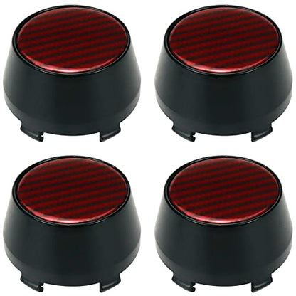 Modengzhe 4PCS Wheel Center Caps, 60mm Wheel Rim Hub Center Covers (Red) - color: Red