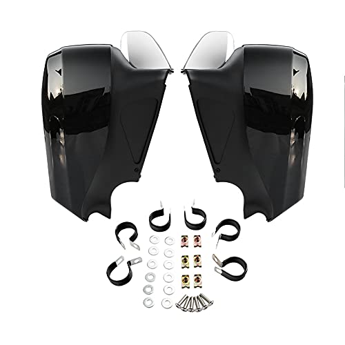 TCT-MOTORPARTS Mustache Engine Guard Highway Crash Bar+ Vivid Black Lower Fairing Kit Fit for Indian Chieftain 2017-2018 Roadmaster 2023-2025 Springfield Dark Horse - color: Black Crash Bar+Vivid Black Fairing