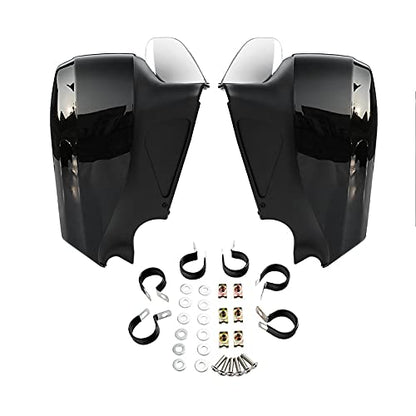 TCT-MOTORPARTS Mustache Engine Guard Highway Crash Bar+ Vivid Black Lower Fairing Kit Fit for Indian Chieftain 2017-2018 Roadmaster 2023-2025 Springfield Dark Horse - color: Black Crash Bar+Vivid Black Fairing