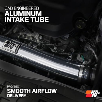K&N Cold Air Intake System: High-Flow Air Filter, Increase Performance & Acceleration: Compatible with 2012-2015 Chervolet: Camaro, 69-4523TP