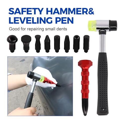 Car Dent Puller Kit,140PCS Dent Repair Tool,Paintless Dent Removal with Golden Lifter,Bridge Puller,Slide Hammer T-Bar,Suction Cup Dent Puller - style: 140PCS