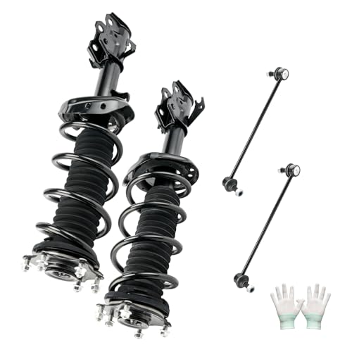 KAX Front Complete Strut & Coil Spring w/Sway Bar Link Stabilizer for CR-V - size: 07-14 Honda CR-V