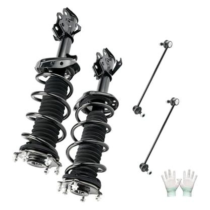 KAX Front Complete Strut & Coil Spring w/Sway Bar Link Stabilizer for CR-V - size: 07-14 Honda CR-V