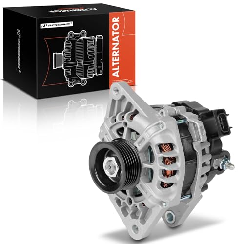A-Premium Alternator, 12V 90A 6-Groove Pulley CW, Compatible with Kia