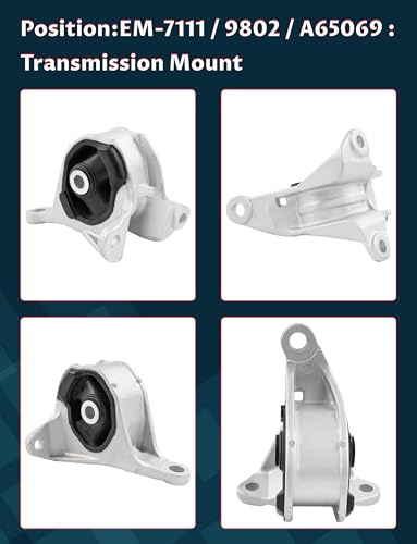 Engine Motor Mount & Trans Mount Set for 2012-2014 CR-V L4 2.4L Auto Trans - size: 2012-2014 H-onda CR-V 2.4L