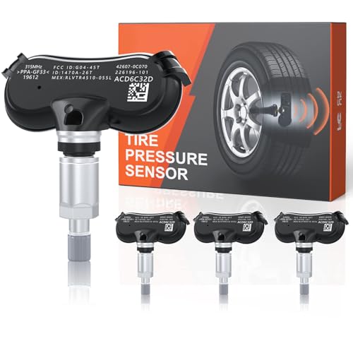TPMS Sensor for Toyota Sequoia 2008-2017|Sienna 2007-2020|Tundra 2007-2017, Pre-Programmed Tire Pressure Sensors, 315MHz TPS Sensor Replace 426070C070 529333X200 4PCS - color: 426070C070(4PCS)