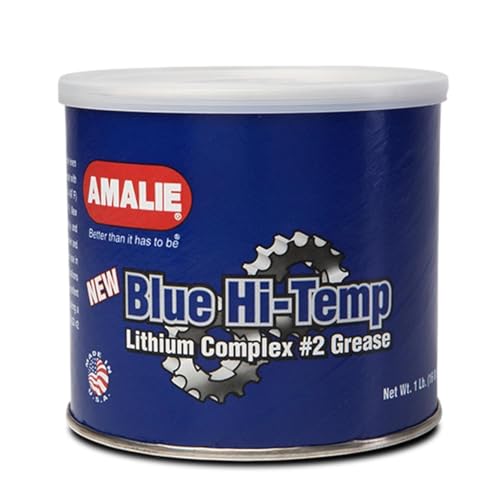 Amalie Blue HI-Temp #2 Grease (160-68326-93) 1 lb Tub, Pack of 12 | Made in USA - size: 1 Pound
