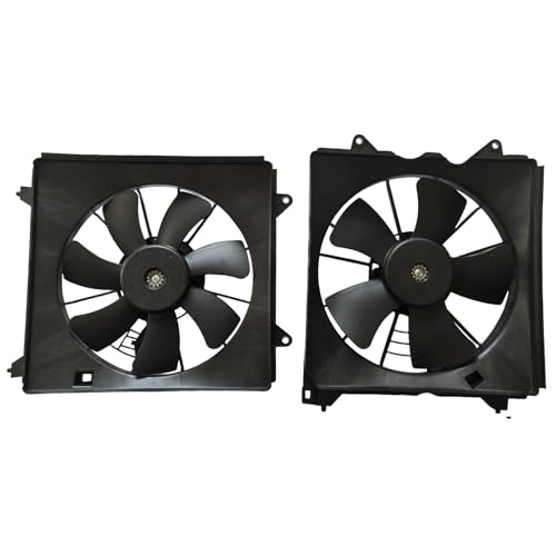 Pack of 2 AC Cooling Radiator Fan Assembly Left & Right Set Compatible with 2008-2012 Honda Accord 2.4L # HO3113123 611130 621-357