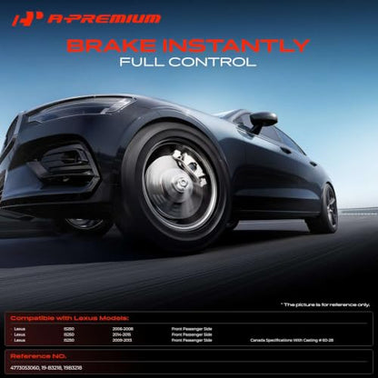 A-Premium Front Right Passenger Disc Brake Caliper with Bracket - style: Front Passenger