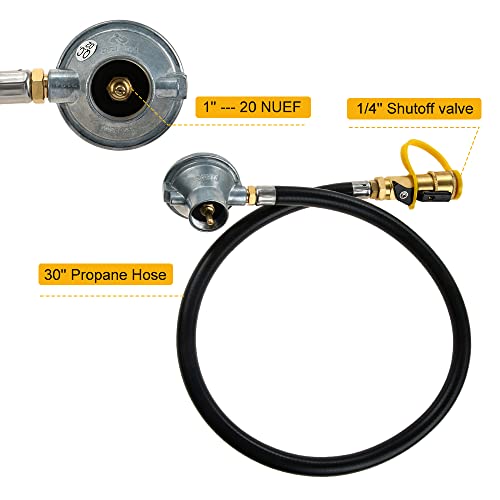 1LB Propane Regulator Tank Gas Regulator Valve With 1/4" Quick Connect