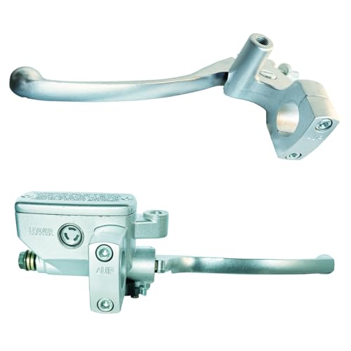 Left & Right Brake Master Cylinder Clutch Levers Compatible with Honda VT600 VT750 VF750 VT1100 VT1300 VTX1300 Part # 45510-MFR-305 53172-MR1-000 53178-MAH-000 Chrome - color: Chrome