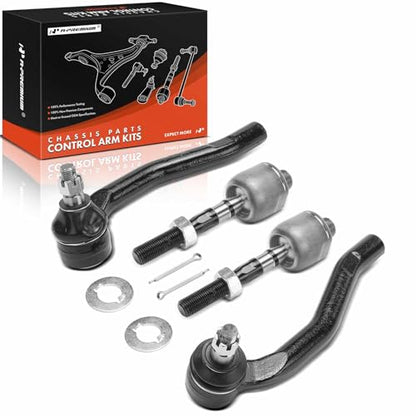 A-Premium Front Inner & Outer Tie Rod End Kit Fix Uneven Tire Wear