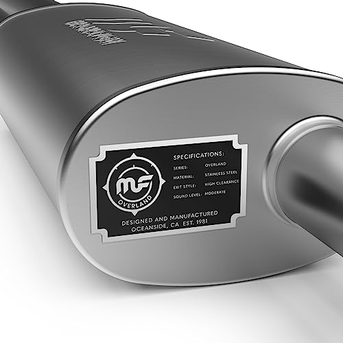 MagnaFlow Performance Exhaust System 19678: Cat-Back, Overland Series, For 2024-2025 Toyota Tacoma 2.4L, Includes High Clearance Exhaust Tip and 4” Black Chrome Tip