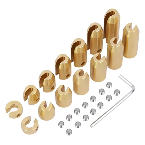 12 Pack Brass Motorcycle Wheel Weights Refill Kit - 6 Sizes
