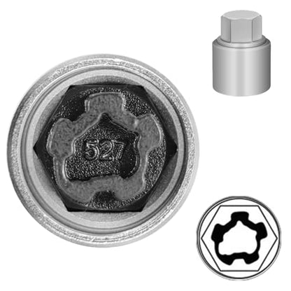 527 Wheel Locking Nut Key for VW, Socket Adapter (OD 28mm-ID 25mm) - size: Socket 527