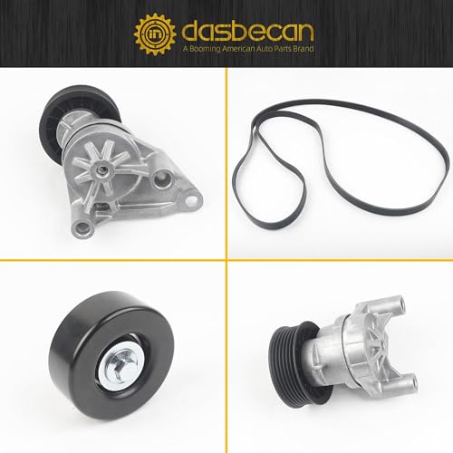 Dasbecan Serpentine Belt Tensioner Pulley Kit for Chevy Silverado 02-07