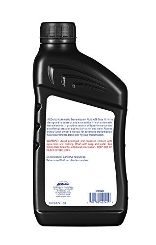 ACDelco Gold 10-9240 Type III (H) Automatic Transmission Fluid - 1 qt, 32 Fl Oz (Pack of 2) - size: 32 Fl Oz (Pack of 2)