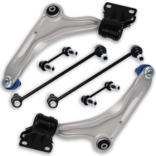 6Pc Front Lower Control Arm Sway Bar Links Compatible With Ford 2013 2014 2015 2016 2017 Fusion, Compatible With Lincoln 2013 2014 2015 2016 2017 2018 MKZ, K623000 K623001 K750740 K750744 K80252 - size: 6Pcs front control arm suspension kit