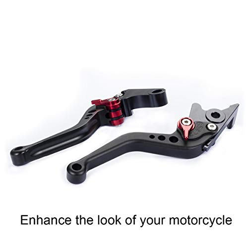 Hopider Short Brake Clutch Levers Compatible with YFM 700 Raptor 2000-2006 - color: Black