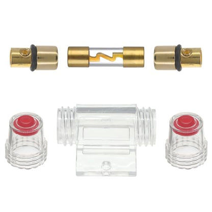 VEXUNGA 4-8 Gauge AWG Inline 40 Amp Fuse Holder with 40A AGU Fuses for Car Audio Alarm Amplifier Subwoofer in-line Fuse Holders (40Amp) - size: 40A