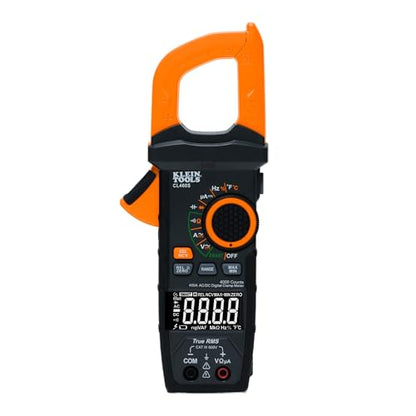 Klein Tools CL460S 400A AC/DC Auto-Ranging Smart Digital Clamp Meter with TRMS, Multimeter, Voltage Meter, Backlit Display, Amp Meter, Electrician Tools - size: Smart Meter