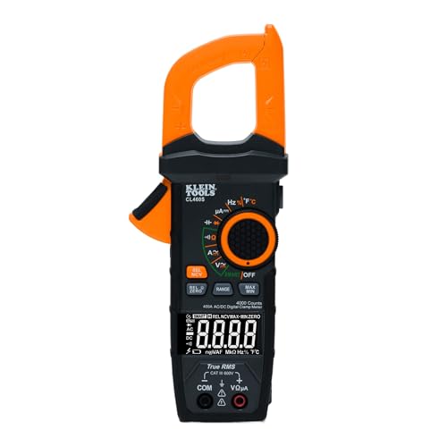 Klein Tools CL460S 400A AC/DC Auto-Ranging Smart Digital Clamp Meter with TRMS, Multimeter, Voltage Meter, Backlit Display, Amp Meter, Electrician Tools - size: Smart Meter