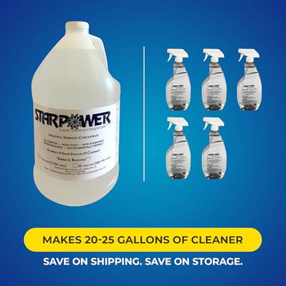 STARPOWER SUPER CLEANER/DEGREASER Concentrate, Heavy Duty, 1 Gallon - size: 128 Fl Oz (Pack of 1)