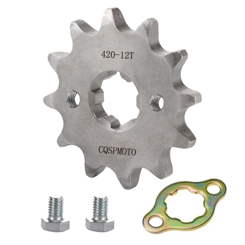 420 12T 17mm Motorcycle Front Engine Sprocket Compatible with 50cc 70cc 90cc 110cc 125cc 140cc 160cc Engine Honda TaoTao Loncin Roketa Coolster Sunl Lifan Chinese ATV Quad Dirt Bike 4 Wheeler - color: 420-12T