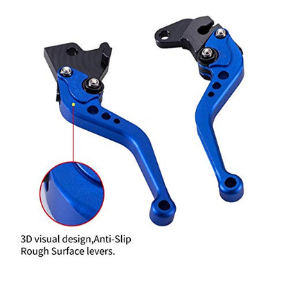 Hopider Short Brake Clutch Levers Compatible with YFM 700 Raptor 2000-2006 - color: Blue