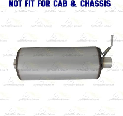 Exhaust Muffler Compatible with GMC Sierra 3500 HD 2007-2010 6.0L | Stainless Steel | Northeastern Exhaust | Includes Clamps and Hangers | Direct-Fit Replacement