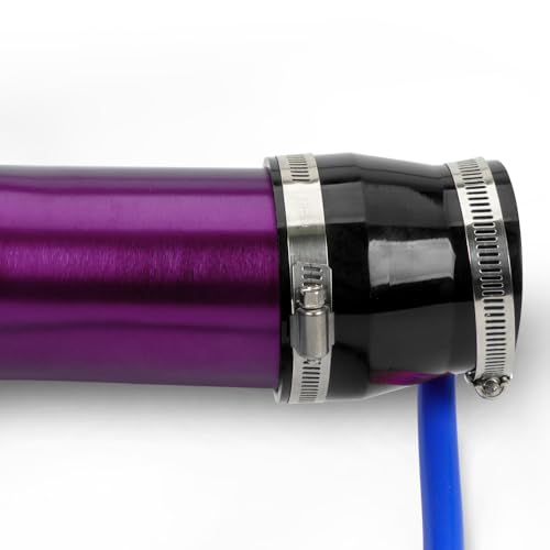 BARTOO 3 Inch Cold Air Intake Pipe Turbo Piping for Car Truck Purple - color: Z-Purple Pipe