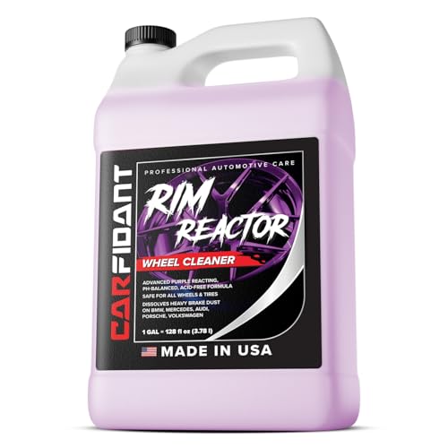 Rim Reactor Wheel Cleaner Spray – Gel Concentrated Formula – Removes Brake Dust, Grime & Dirt – Non-Acid, pH Neutral – Safe for Alloy, Aluminum, Chrome & Black Wheels – Rim Care Solution – Gallon - size: 128 Fl Oz (Pack of 1)