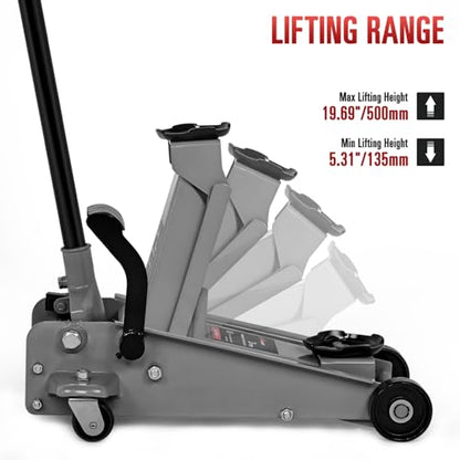 Nilight 3 Ton Floor Jack, Heavy-Duty Steel Car Service Jack - color: Single Pump, size: 3 Ton