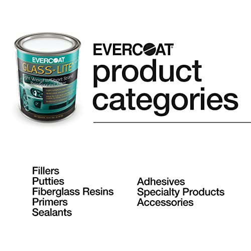 Evercoat Glass-Lite Lightweight Short Strand Reinforced Filler - Waterproof Body Filler - 128 Fl Oz
