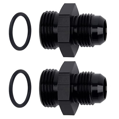EVIL ENERGY 8AN Flare to AN10 ORB Male O-Ring 2PCS Fitting Adapter - size: 10AN ORB to 8AN