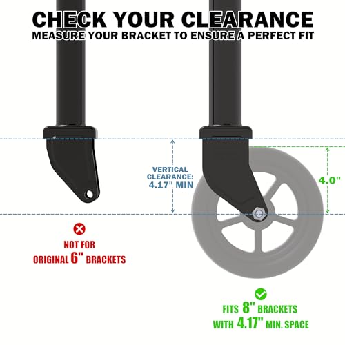 8"Upgraded 2000lb Trailer Jack Wheel, Heavy Duty Spoked Replacement