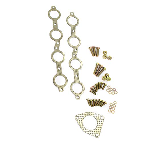 Exhaust Headers, Shorty Headers for 2002-2013 Silverado Sierra Tahoe Yukon Suburban Avalanche Escalade 4.8L 5.3L 6.0L 6.2L LS V8, 304 Stainless Steel, Polished, 1-5/8 in. Primary Tubes, Bolt-on Fit
