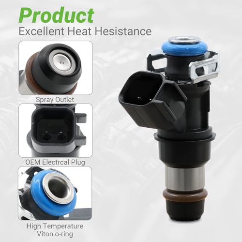 Fuel Injectors Set of 8 Compatible with Chevy Silverado Tahoe Avalanche GMC Sierra Yukon XL Hummer Isuzu Saab Buick Cadillac 4.8L 5.3L 6.0L 6.2L V8# FJ887 12580681 19421333 2171621 800-1923N 832-11203 - size: 887