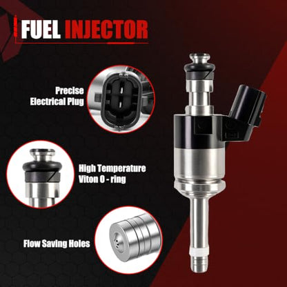 16010RLV305 Fuel Injector Set of 6 Compatible with Honda 2017-19 Pilot 3.5L - color: QMP-GN03061
