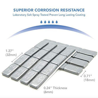 CKAuto 1oz, Steel Adhesive Stick-On Wheel Weights, Gray, 4Boxes, 288oz Case - color: Grey, size: 4 Standard Boxes (288 pieces)