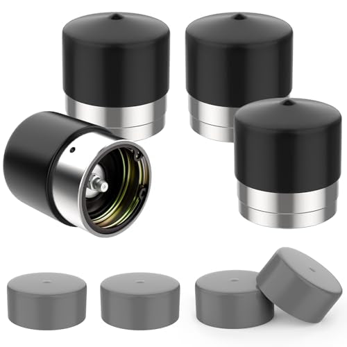 4 Pack 1.98" Trailer Bearing Protectors with Dust Cap & Rubber Covers - size: 4 Pack - 1.98 Inch