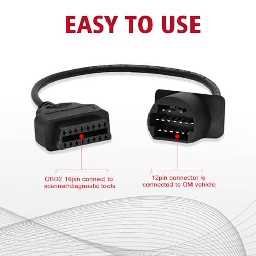 OBD2 Adapter for Toyota 17 Pin OBD1 to 16 Pin OBD2 Diagnostic Cable, Compatible with Toyota Vehicles 17pin Connector, Work with ELM327 OBD2 Diagnostic Scanner Tool and Code Reader - style: Fit for toyota-17pin
