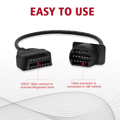 OBD2 Adapter for Toyota 17 Pin OBD1 to 16 Pin OBD2 Diagnostic Cable, Compatible with Toyota Vehicles 17pin Connector, Work with ELM327 OBD2 Diagnostic Scanner Tool and Code Reader - style: Fit for toyota-17pin