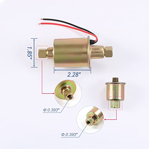 JDMSPEED New Universal Electric Fuel Pump For Gas Diesel Marine Carbureted E8016S - size: E8016S (2.5-4.5 PSI)