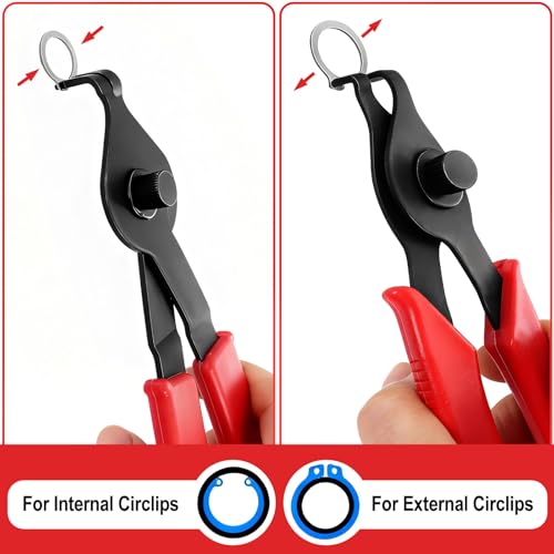 Doaho 10pcs Snap Ring Pliers Set with Straight/Bent Jaw,Storage Case - size: 10 PCS