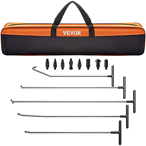 VEVOR Rods Dent Removal Kit, 13 Pcs Paintless Dent Repair Rods, Stainless Steel Dent Rods, Whale Tail Dent Repair Tools, Professional Hail Dent Removal Tool For Minor Dents, Door Dings And Hail Damage - size: 13pcs
